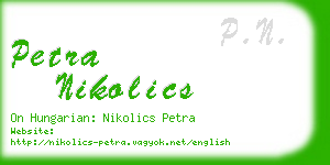 petra nikolics business card